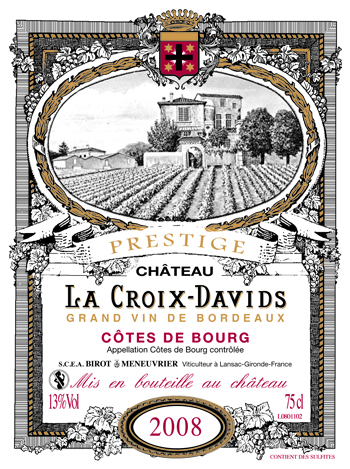 Vino Bordeaux Ch�teau La Croix Davids Prestige 2008