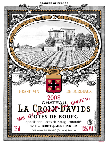 Vino Bordeaux Ch�teau La Croix Davids Tradition 2009