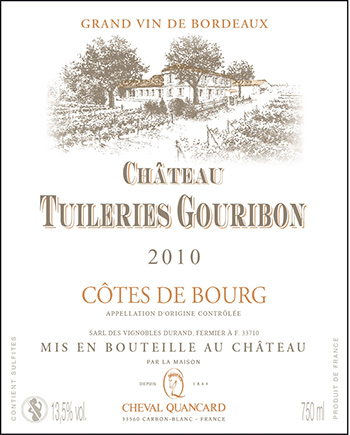 Vino Bordeaux Ch�teau Tuileries Gouribon 2011