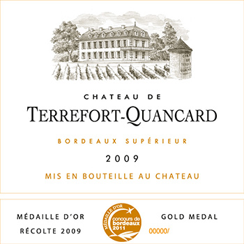 Vino Bordeaux CH. De Terrefort-Cheval Quancard 2009